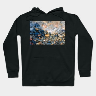 The magic of Lake Michigan.  Lake Michigan Stones washed by a wave. Hoodie